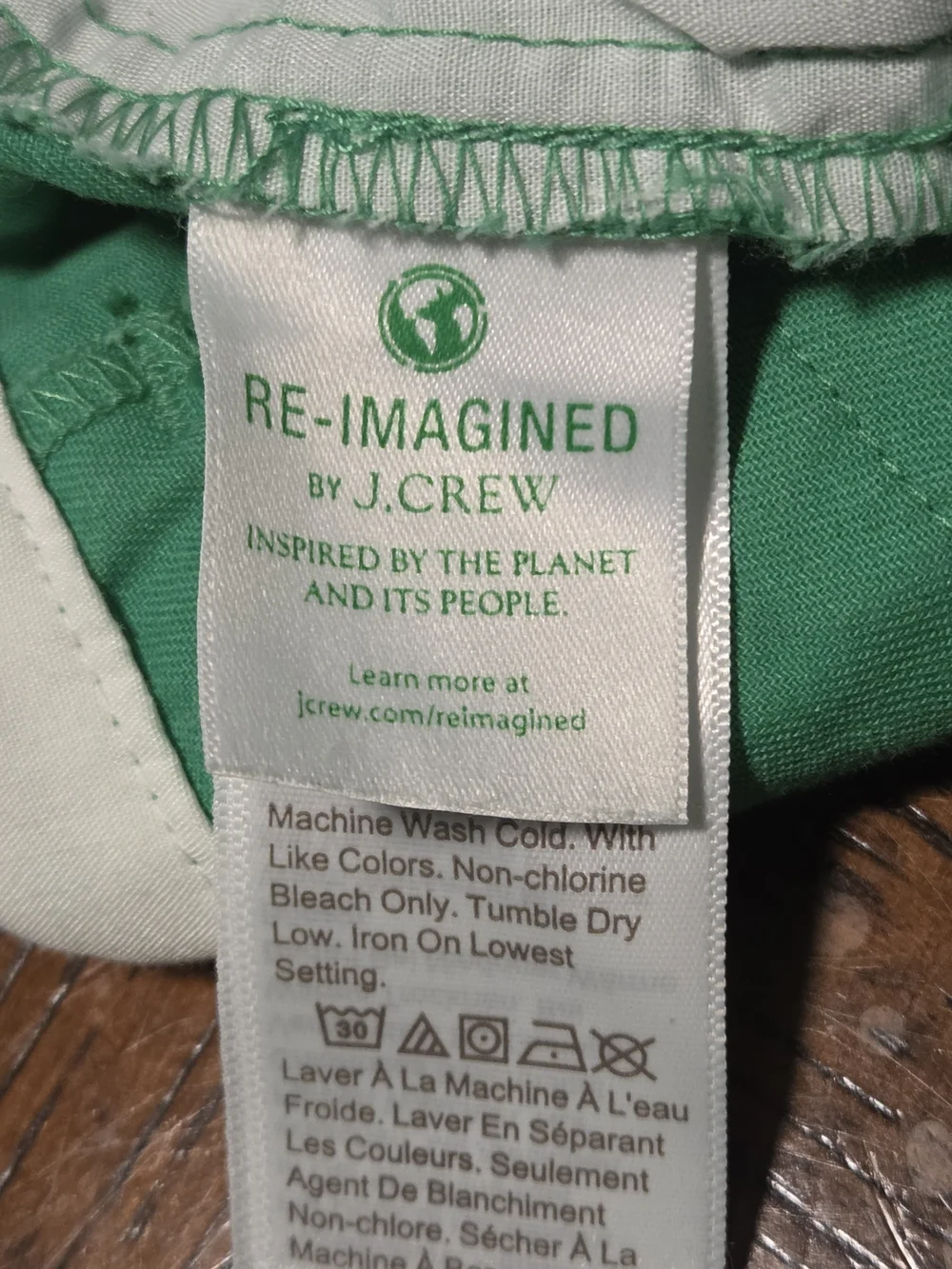 ​J. Crew Re-Imagined Green Chino Shorts 4 Cotton Casual Summer Preppy Minimalist